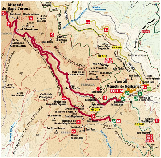 Montserrat Mountain Madonna And Monks Illume   Montserrat Map 